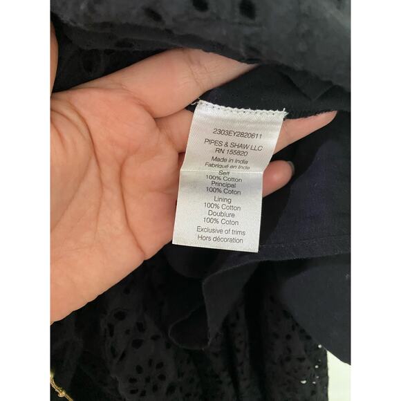 NEW Veronica Beard Black Aislin Eyelet Tiered Maxi Dress sz 00 - Picture 5 of 9